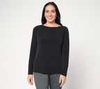 Essentials Liquid Knit Bateau Neck Top