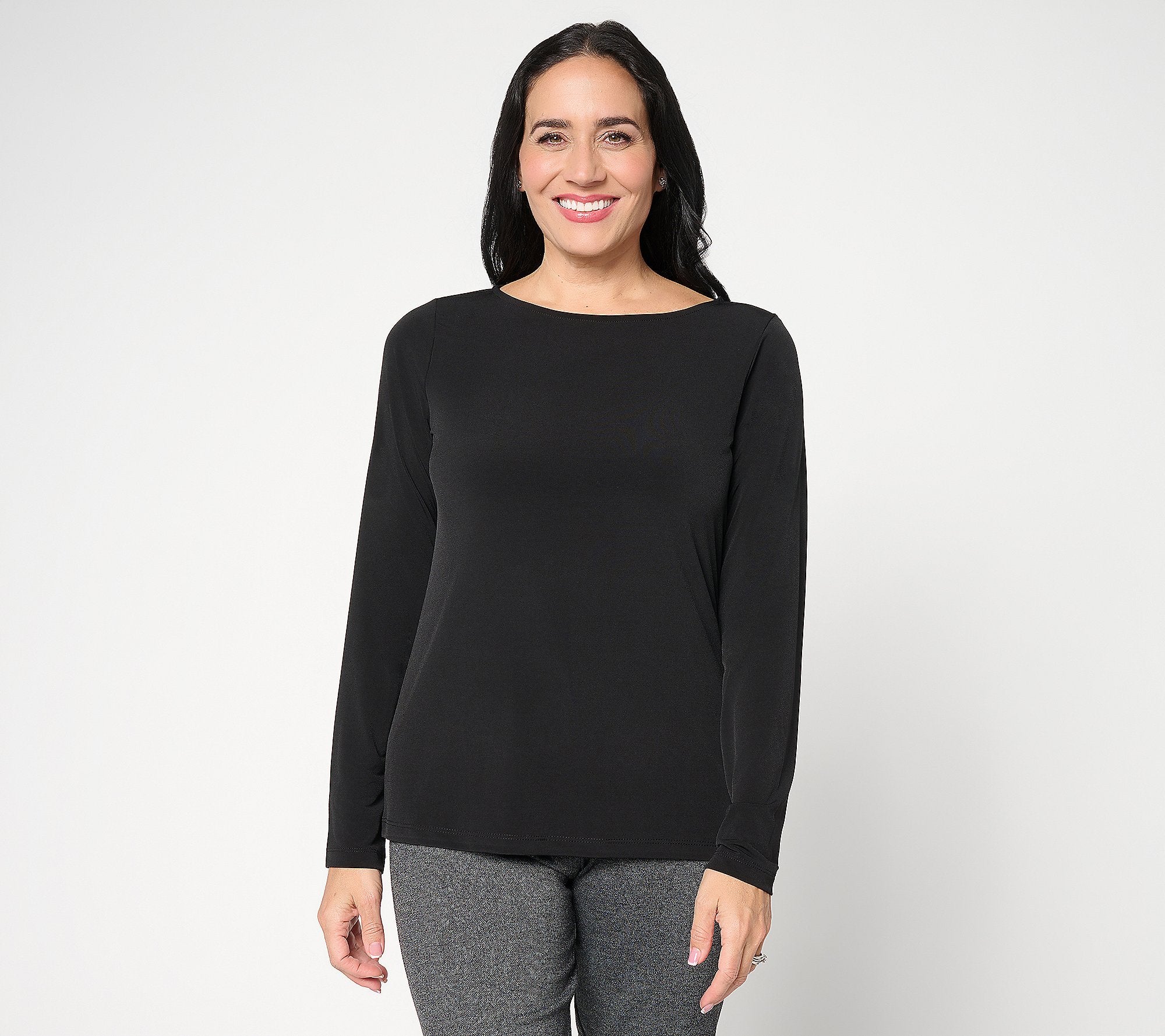 Essentials Liquid Knit Bateau Neck Top
