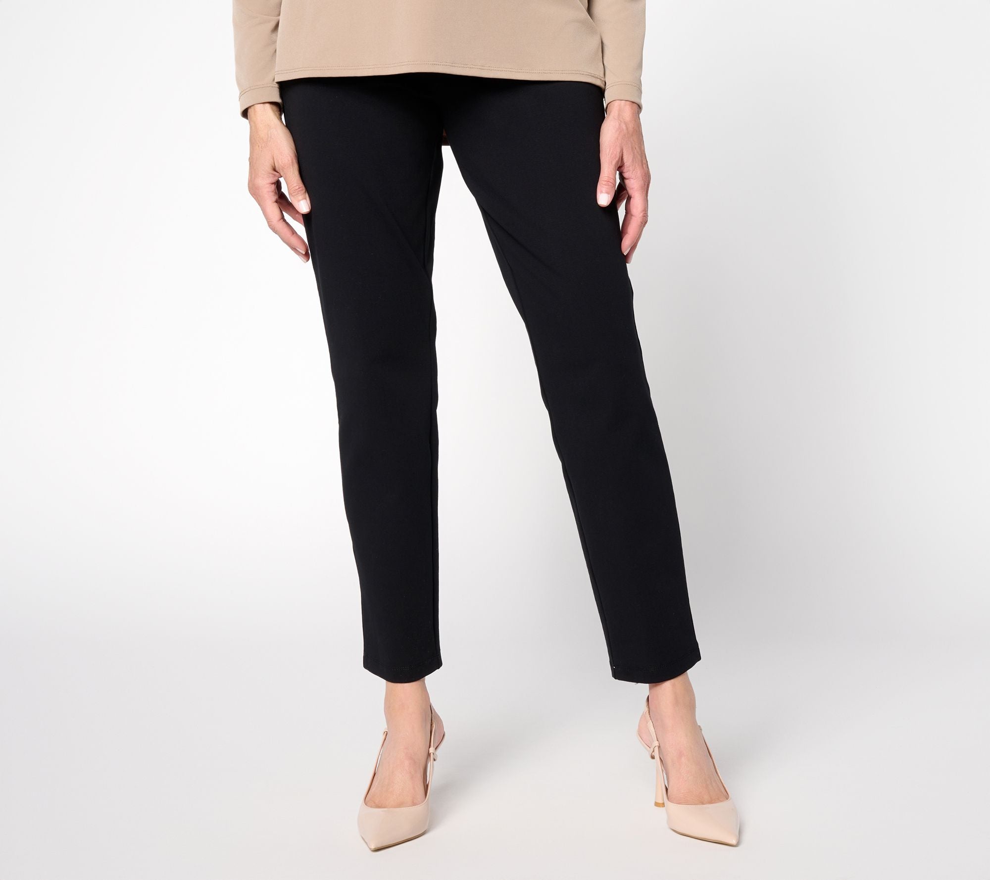 Weekend Premium Stretch Slim Leg Ankle Pants - Black