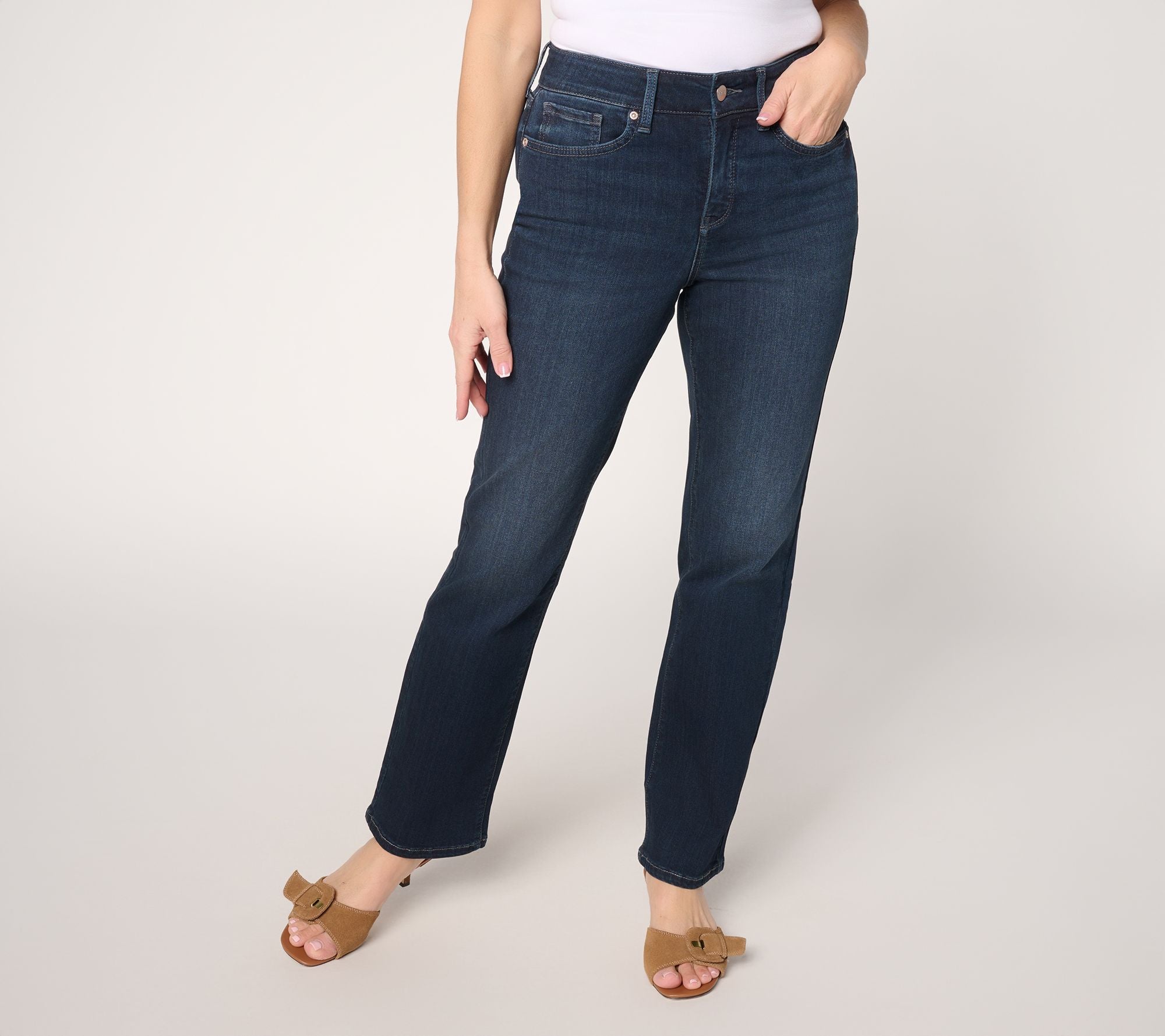 Sure Stretch Ellison Straight-Leg Jeans - Blacken Blue