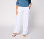 Comfy Knit Air Wide Leg Pants with Pockets - White