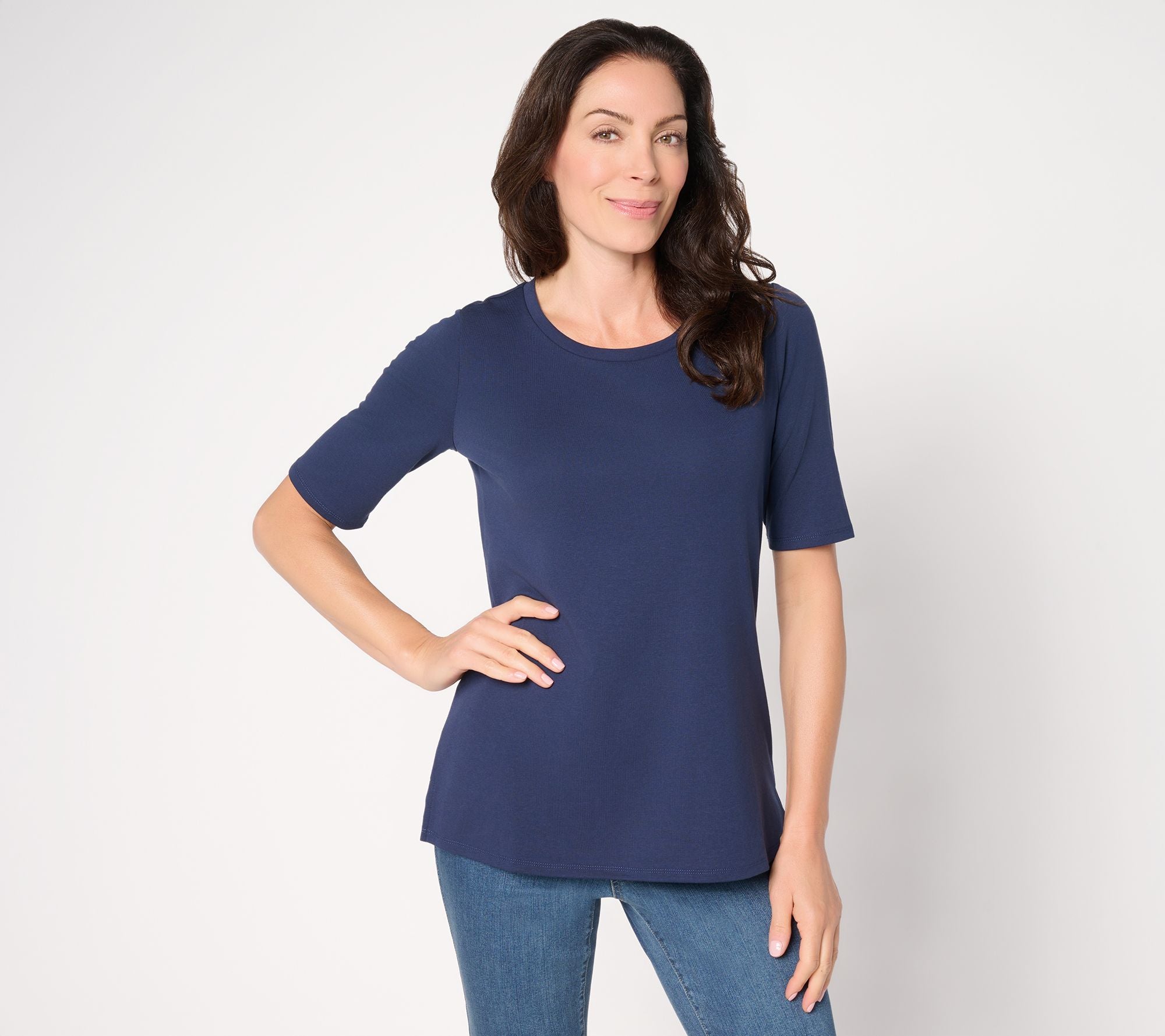 TripleLuxe Elbow Sleeve Top - Twilight