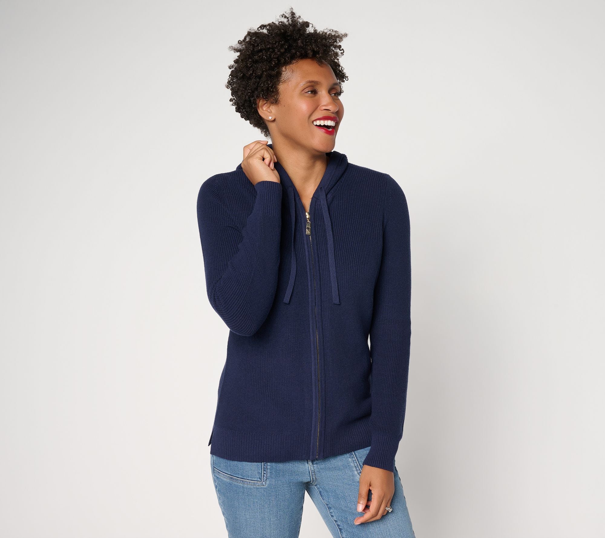 Skinny Shaker Knit Hoodie - Twilight