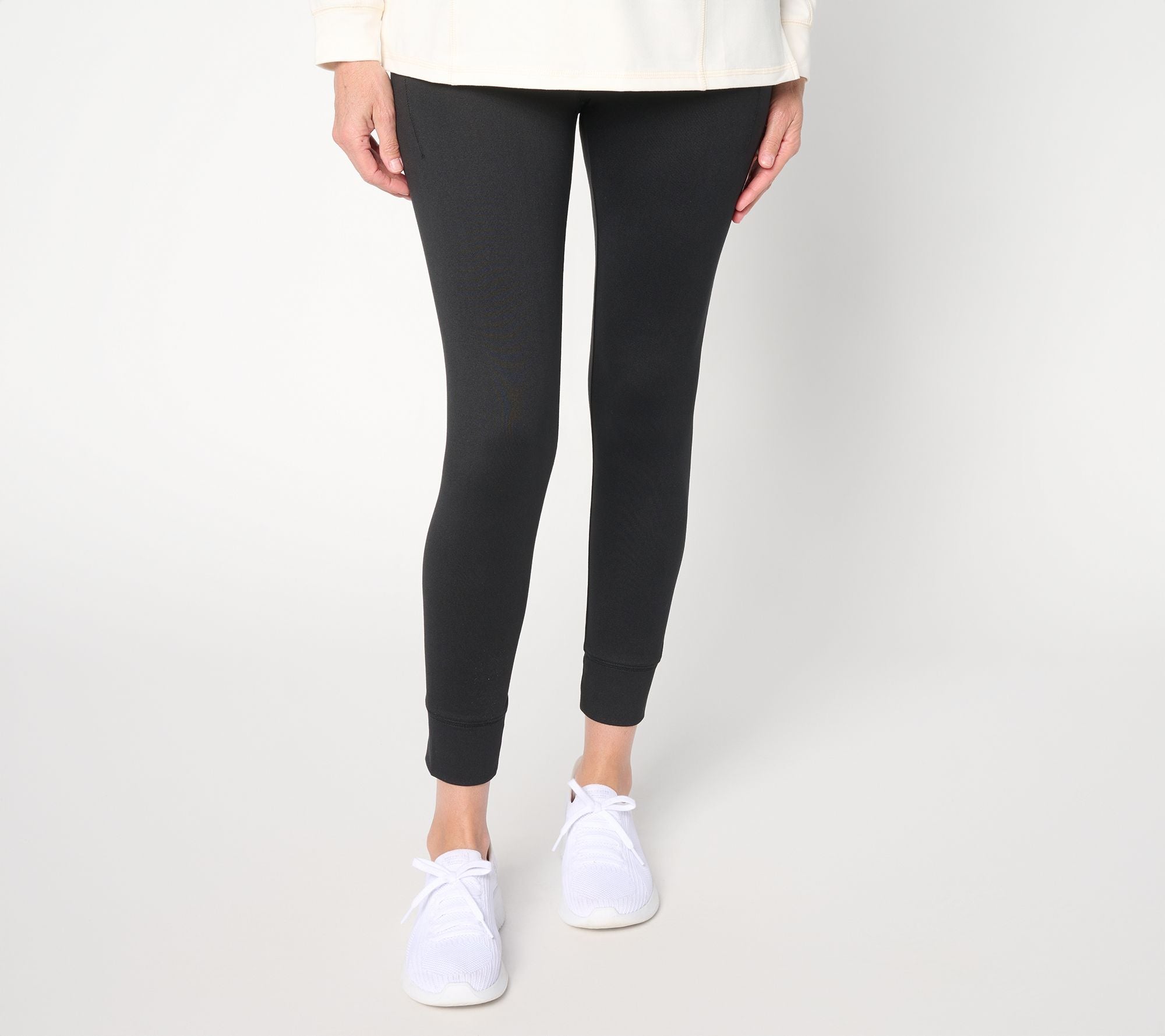 Belle Body by Kim Gravel Athletic Jersey Phone Pocket Jogger - Black