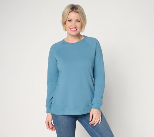 French Terry Top with Wide Rib Trim