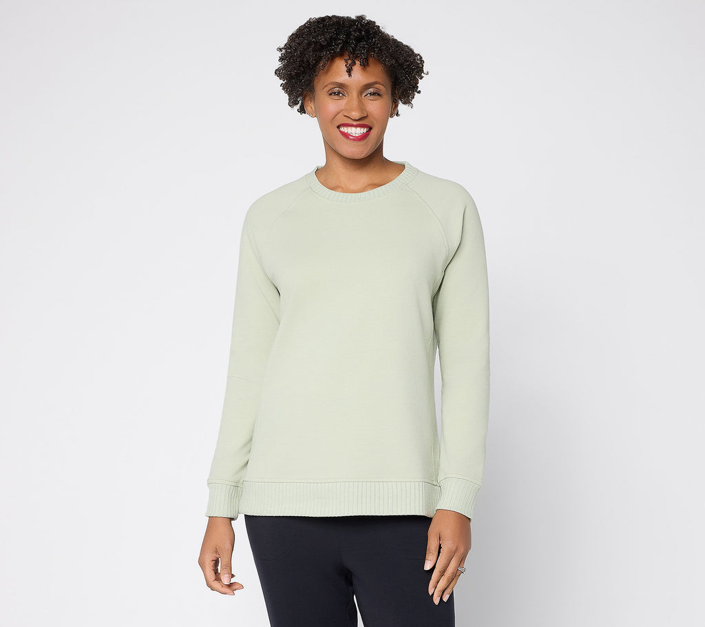 French Terry Top with Wide Rib Trim