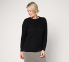 Links of Love Cabled Sweater - Black