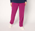 Active Fleece Straight Leg Pants - Berry