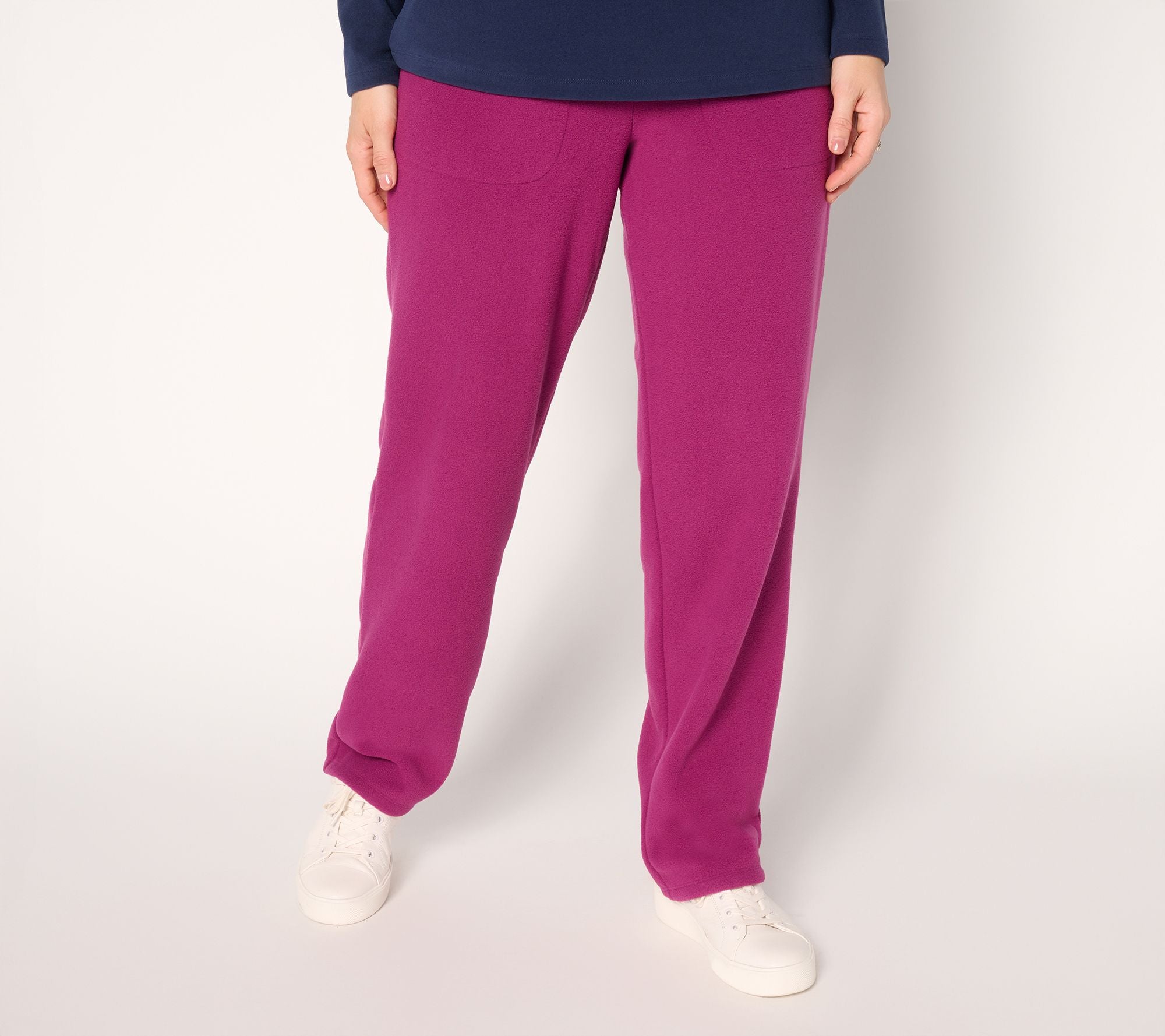 Active Fleece Straight Leg Pants - Berry