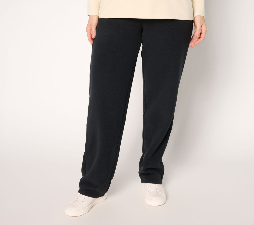 Active Fleece Straight Leg Pants - Black