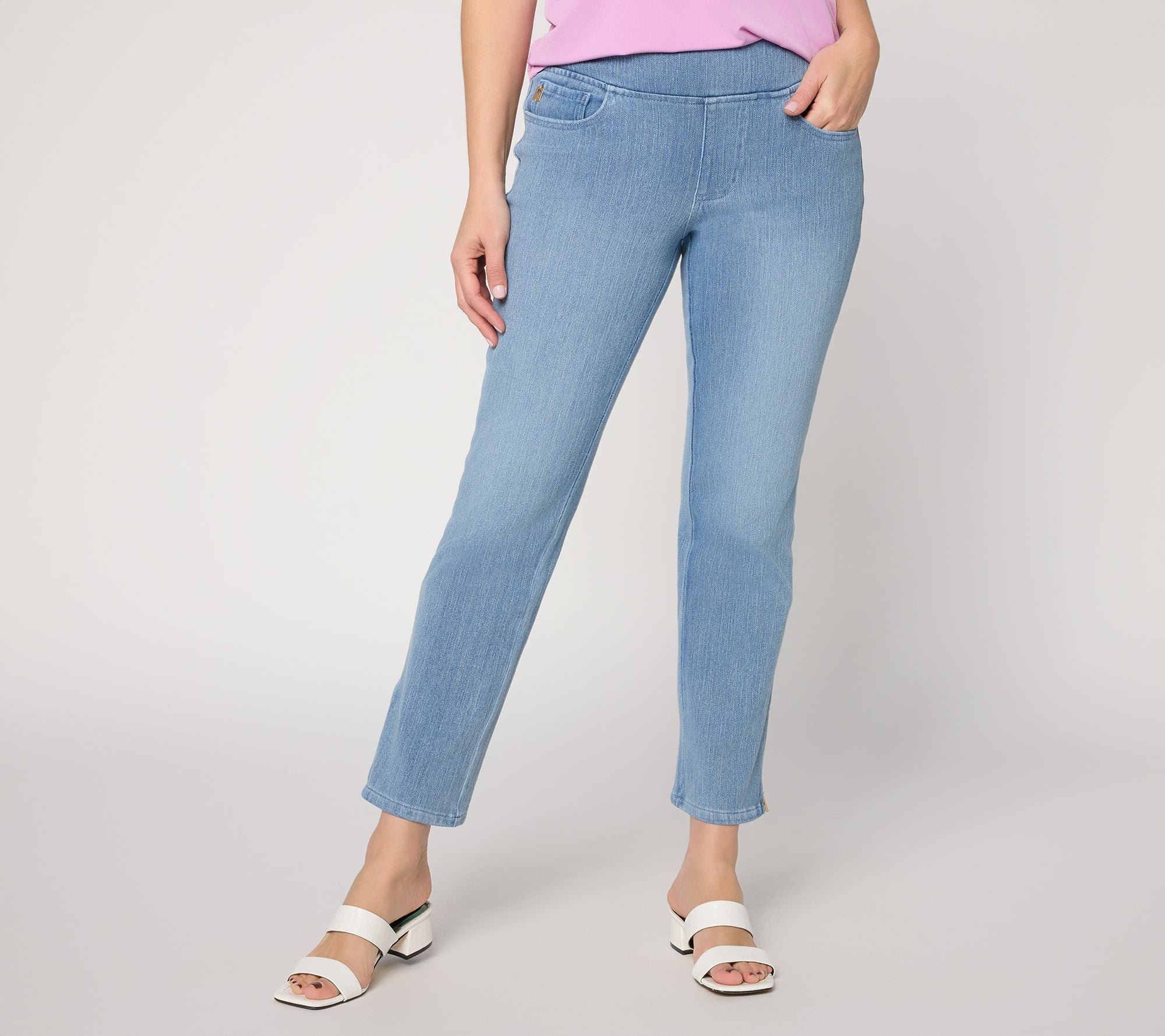 Flexibelle Good as Gold Zip Ankle Jean - Lakeside Wash