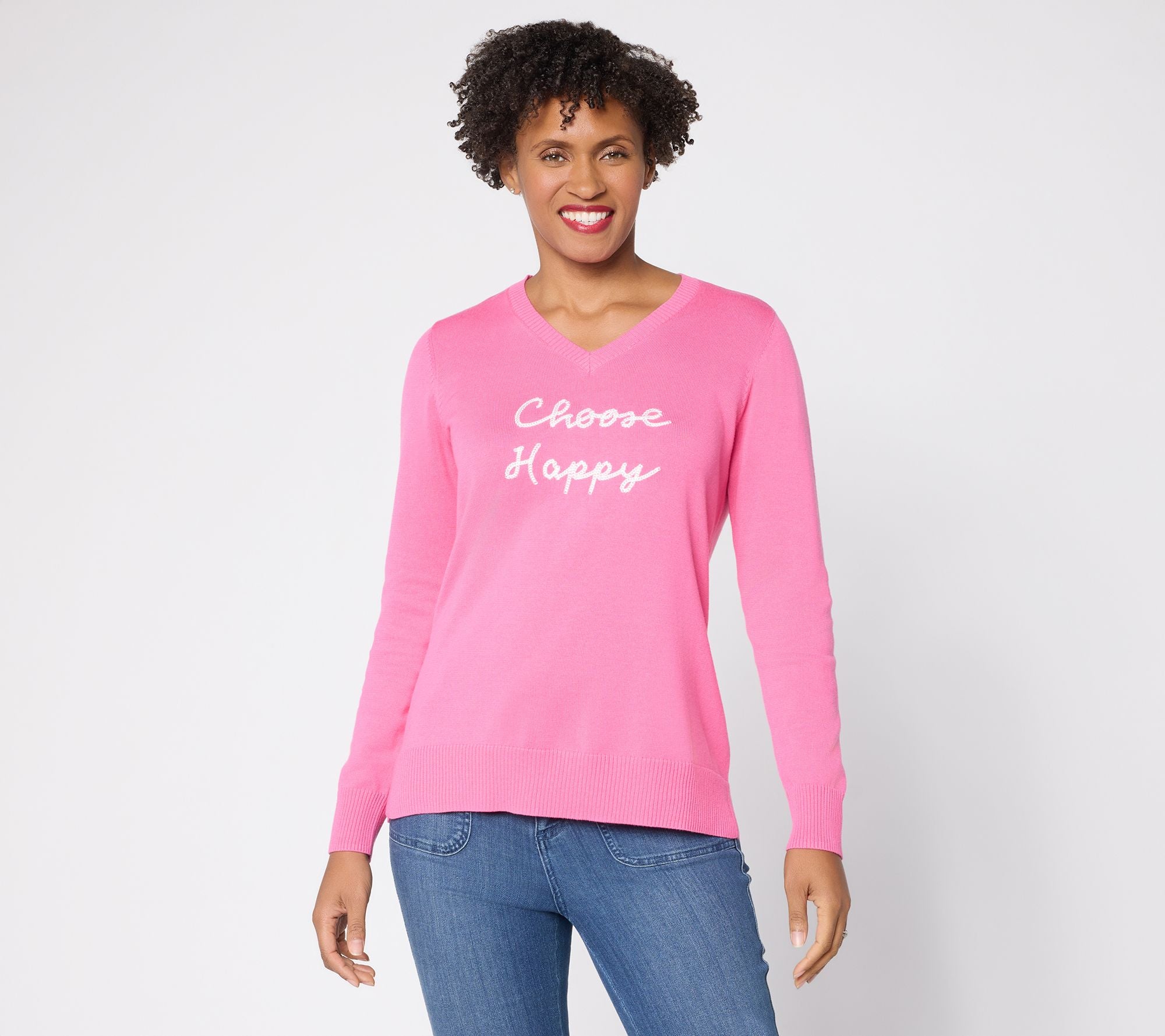 Chic Speak Statement Sweater - Pickleball Pink