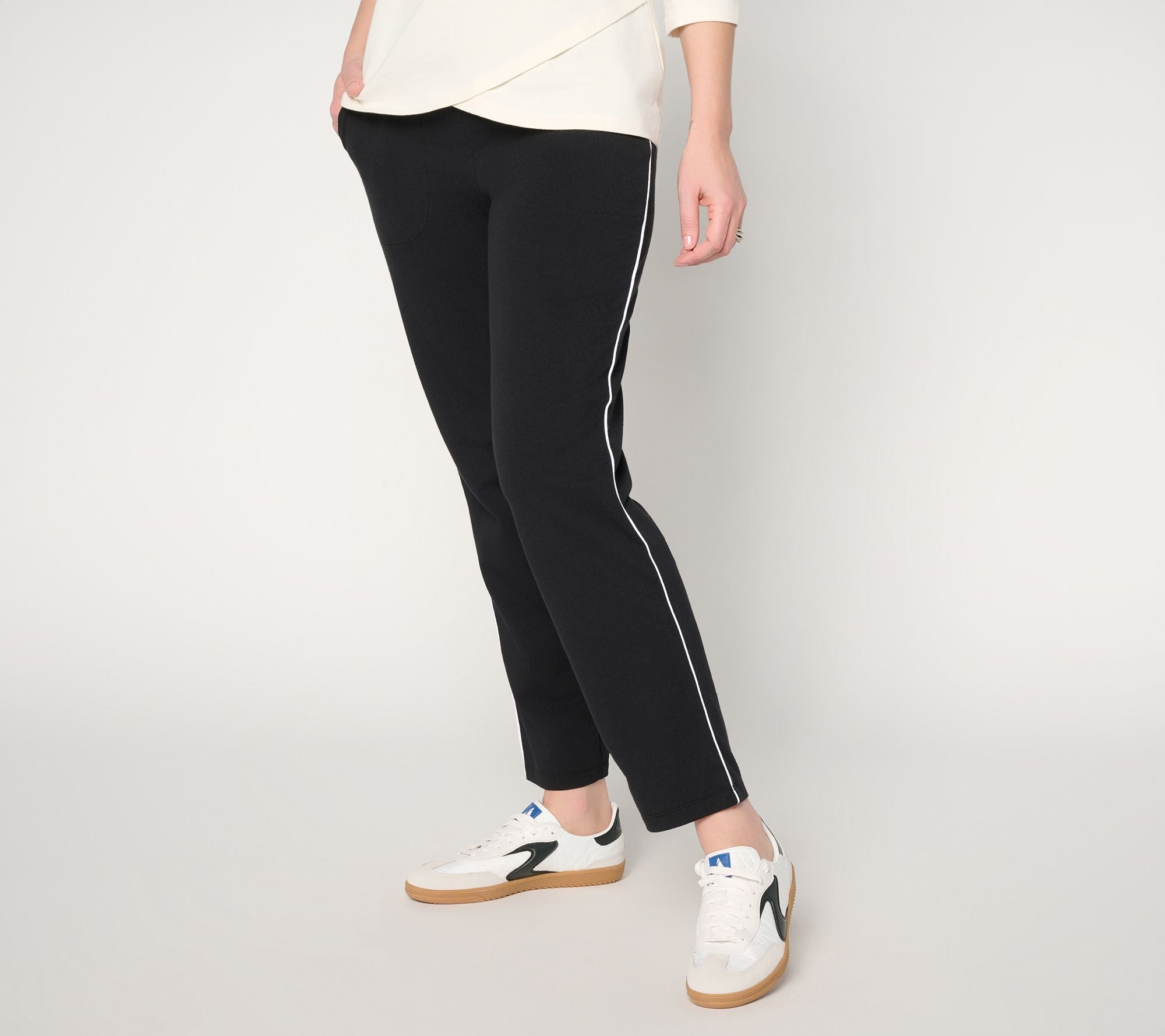 Active Drapey French Terry Pants - Black