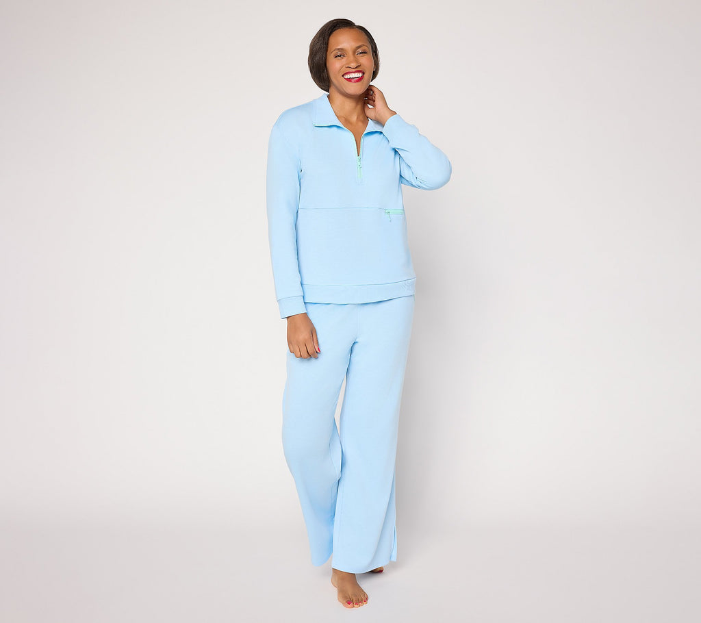 French Terry Quarter Zip and Pant Lounge Set