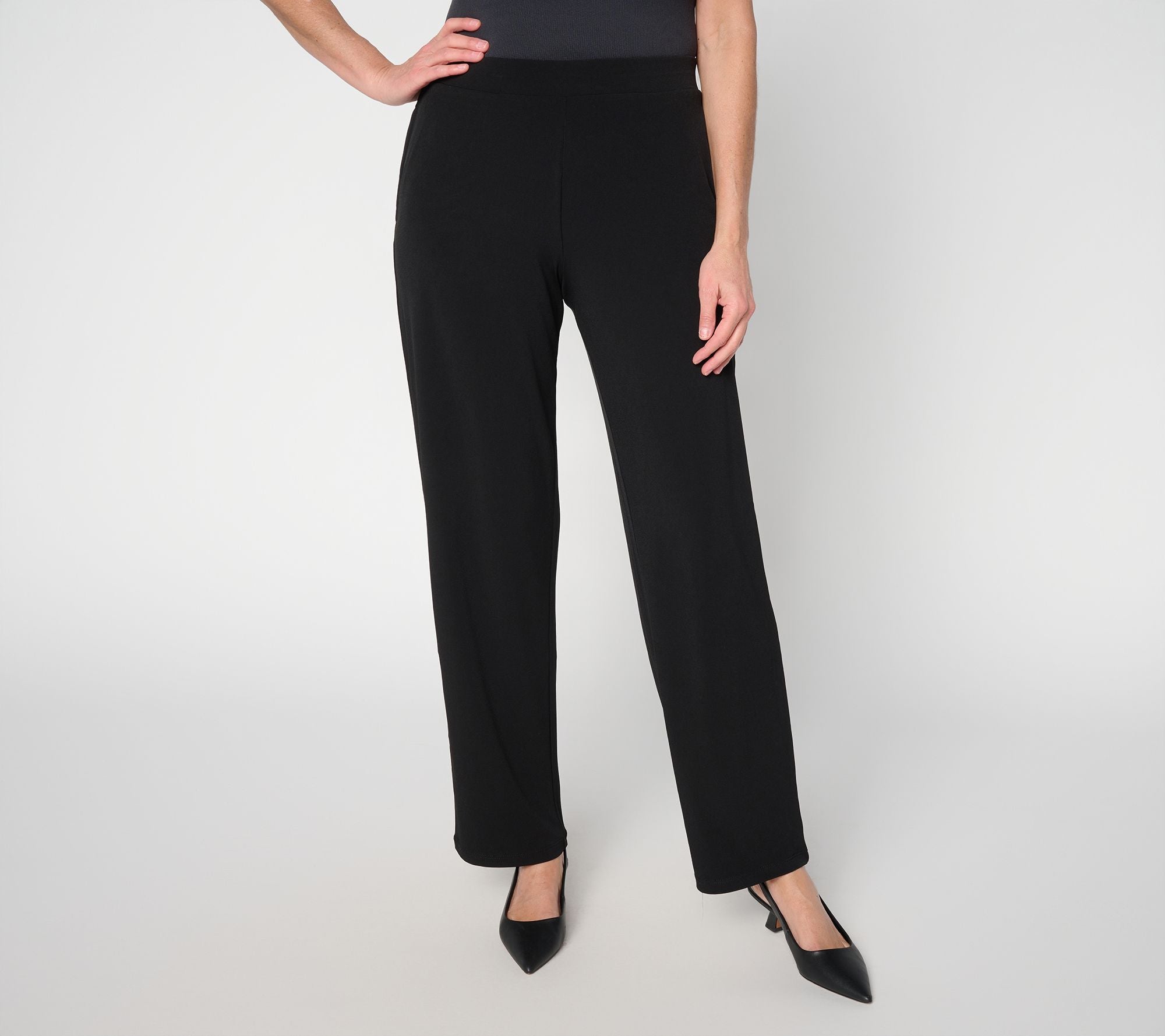 Essentials Liquid Knit Straight Leg Pant - Black