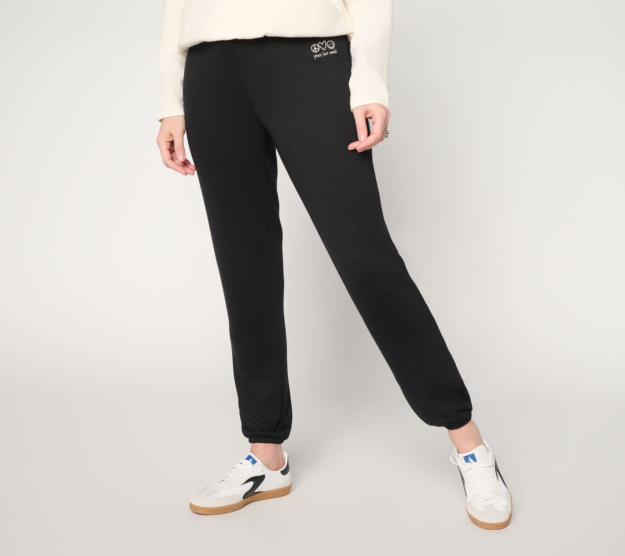 Ankle Length Pull On Comfy Joggers - Black
