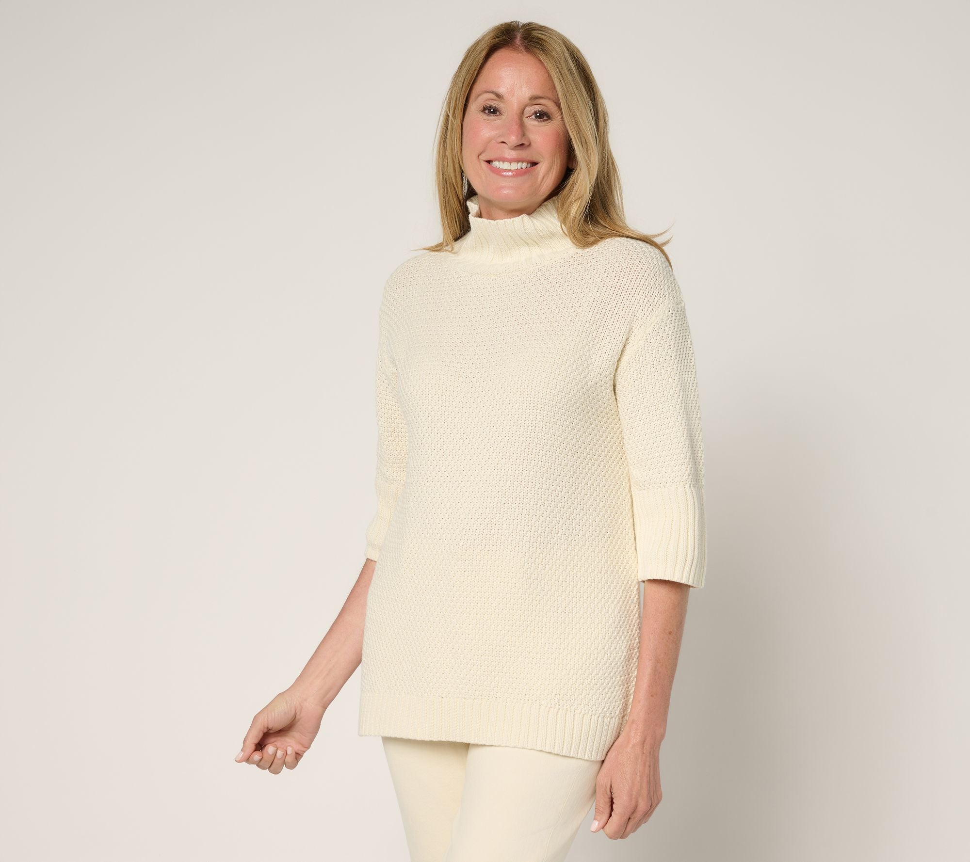 Peace Love World Cotton Turtleneck Sweater - Pristine