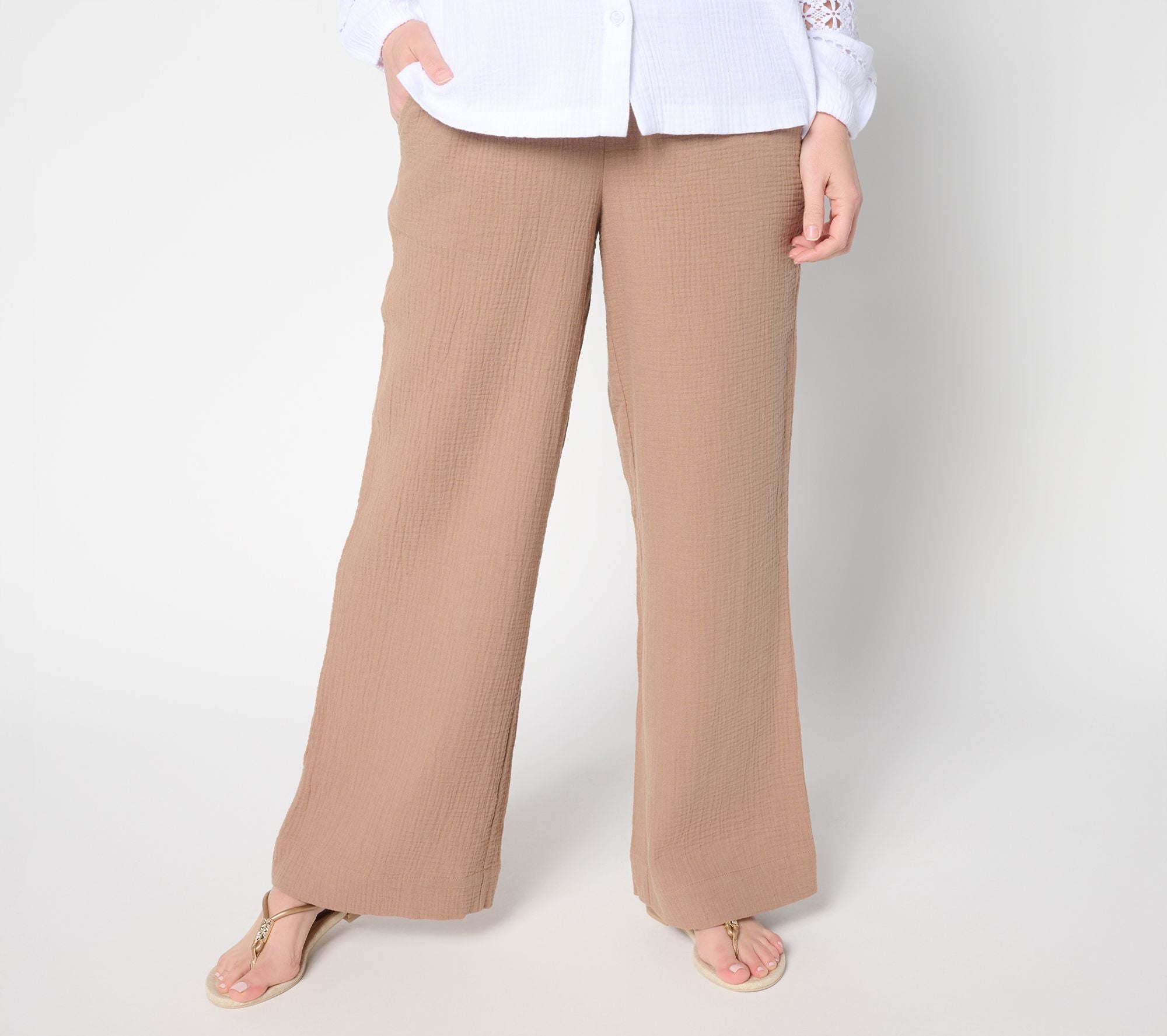 Belle by Kim Gravel Summer Sunset Cotton Gauze Pant - Portabella