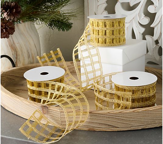 Set of (3) 2.5" x 5 Yards Ribbon Spool