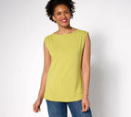 Zarian Refined Knit Gathered Shoulder Tank