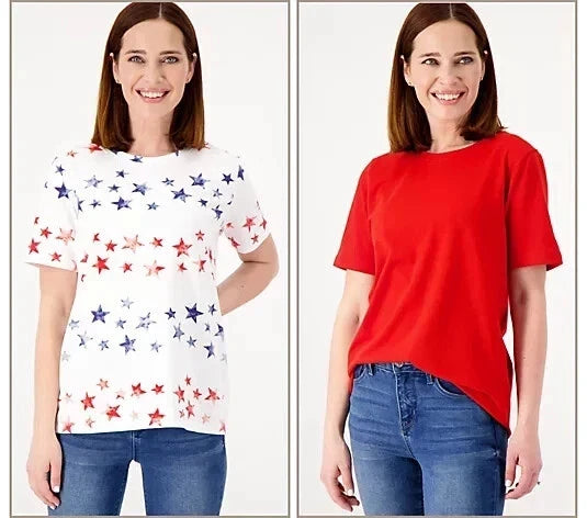 Pack of 2 Perfect Jersey Americana Tops