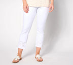 Tripleluxe Eyelet Frayed Cropped Jean
