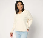 French Terry V-Neck Pullover