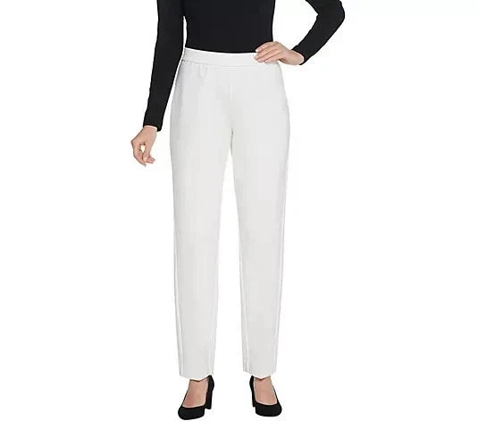 Ponte Straight-Leg Pull-On Pants