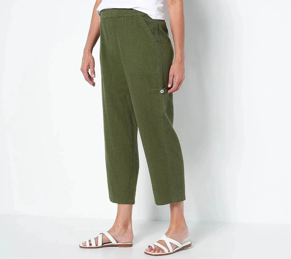Pure Easy Linen Utility Crop Pant