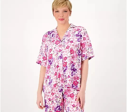 Lounge All Over Floral Button Front Shirt