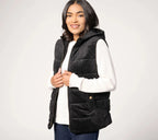 Weekend Lightly Quilted Knit Corduroy Hooded Vest