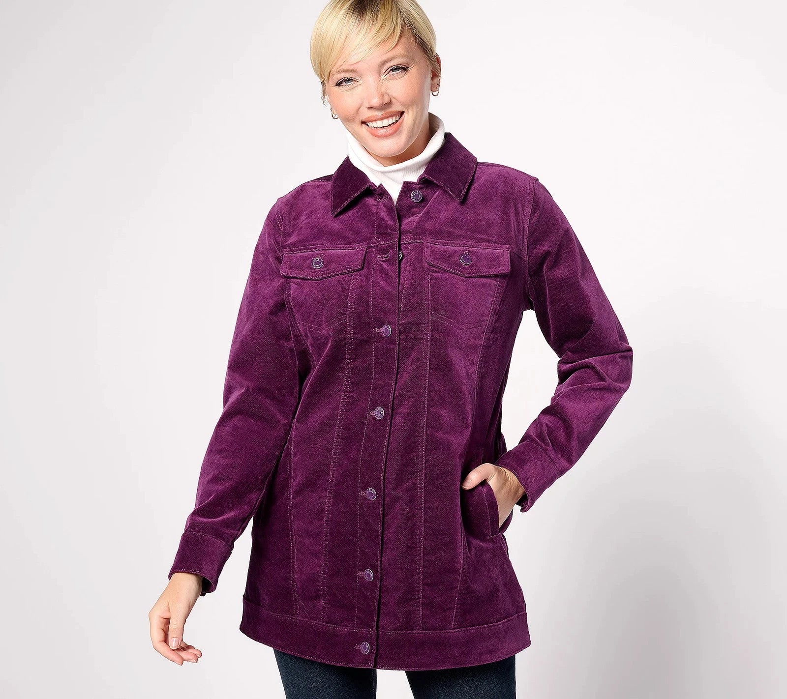 Velveteen Regular Long Jacket