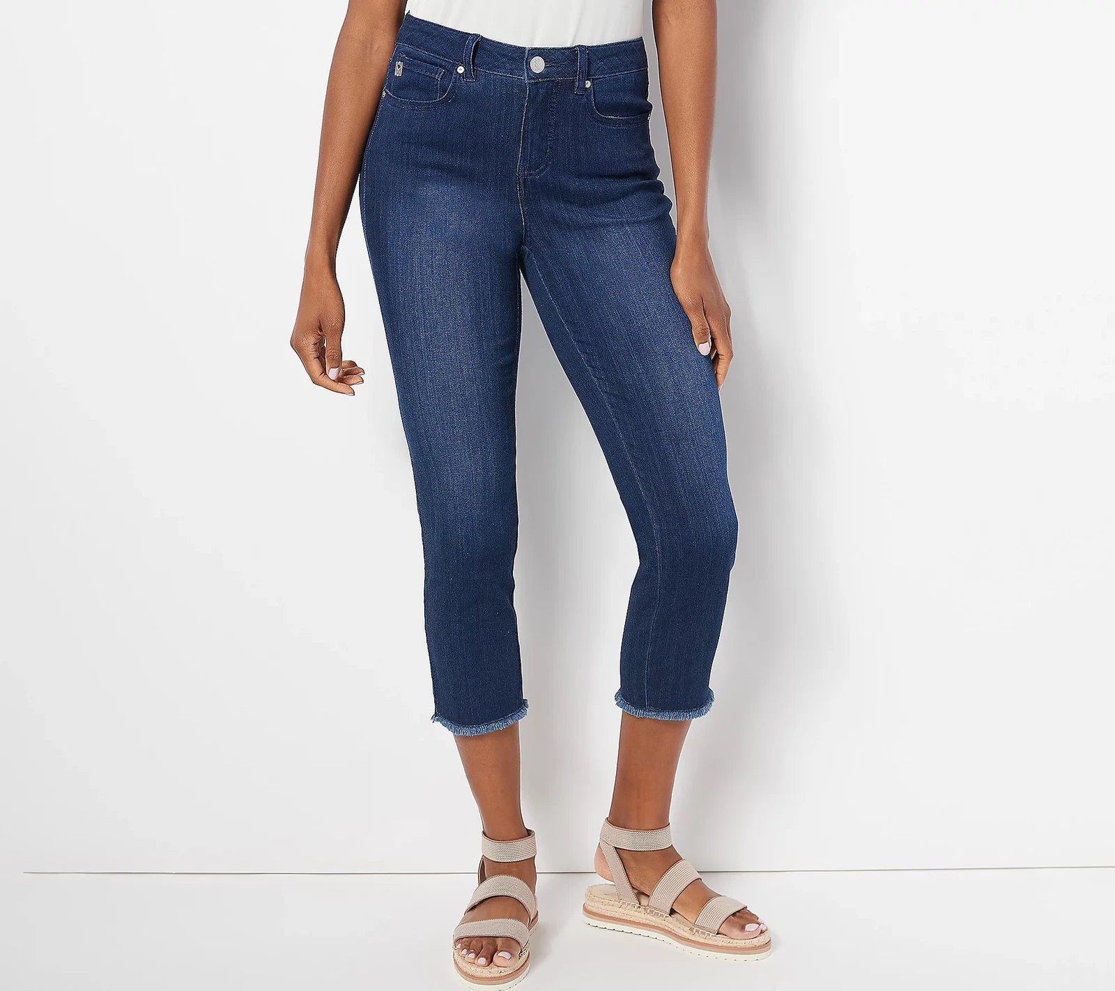 Primabelle Crop Jeans w/ Frayed Hem