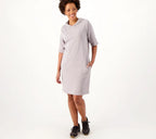 Twill French Terry Dress with Hood