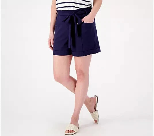 Knit Twill Paperbag Short
