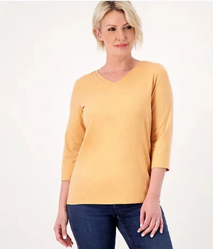 Essentials Perfect Jersey 3/4 Sleeve Top