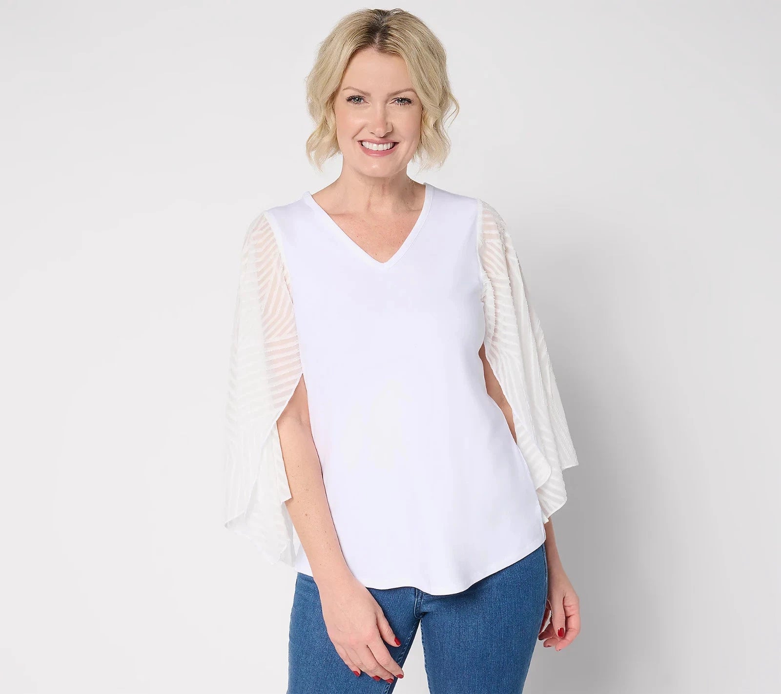 TripleLuxe Knit Drama Sleeve Top