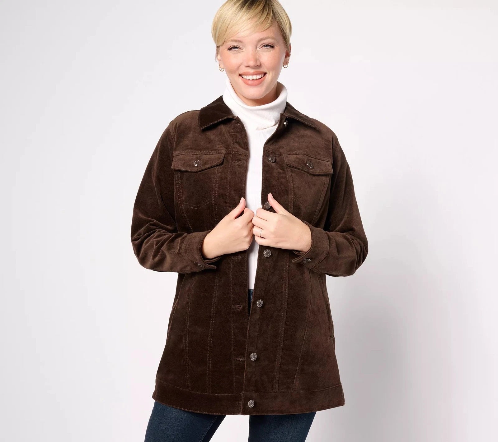 Velveteen Regular Long Jacket