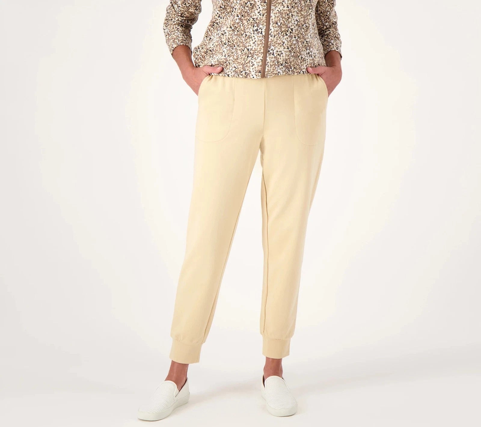 French Terry Ankle Pant w/ Step Hem