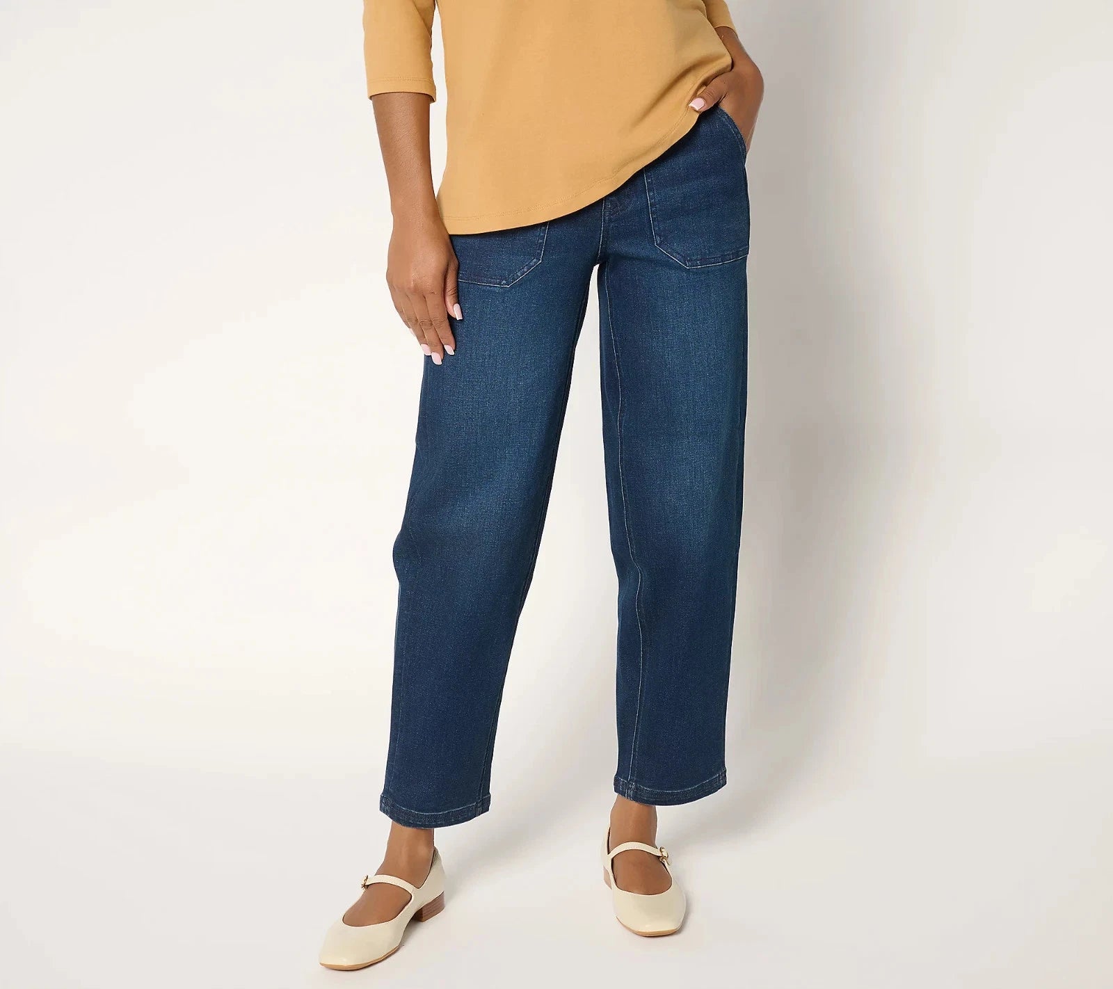 Indigo Easy Stretch Tapered Ankle Jean