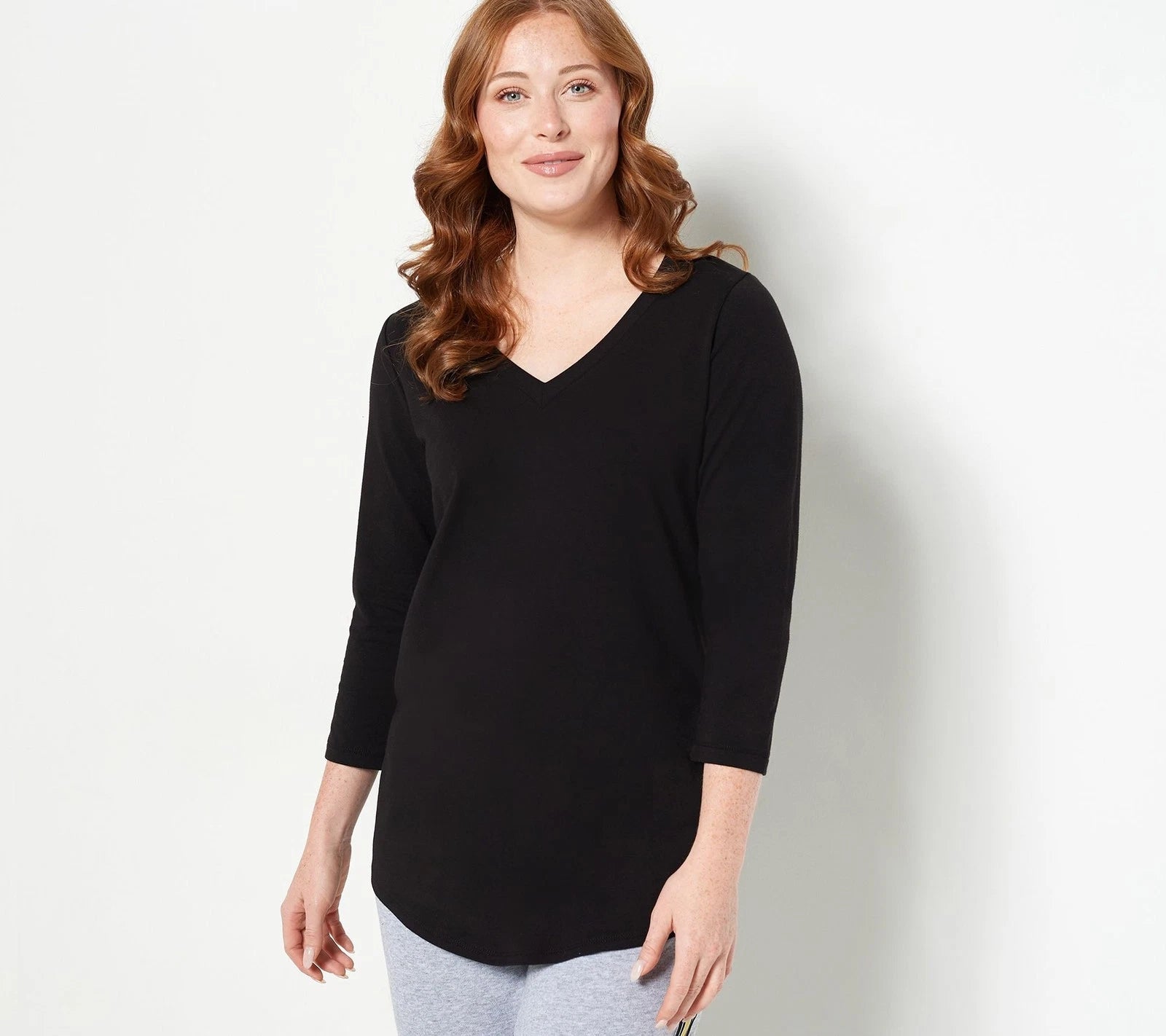 Essentials Comfy Cotton V-Neck Tunic