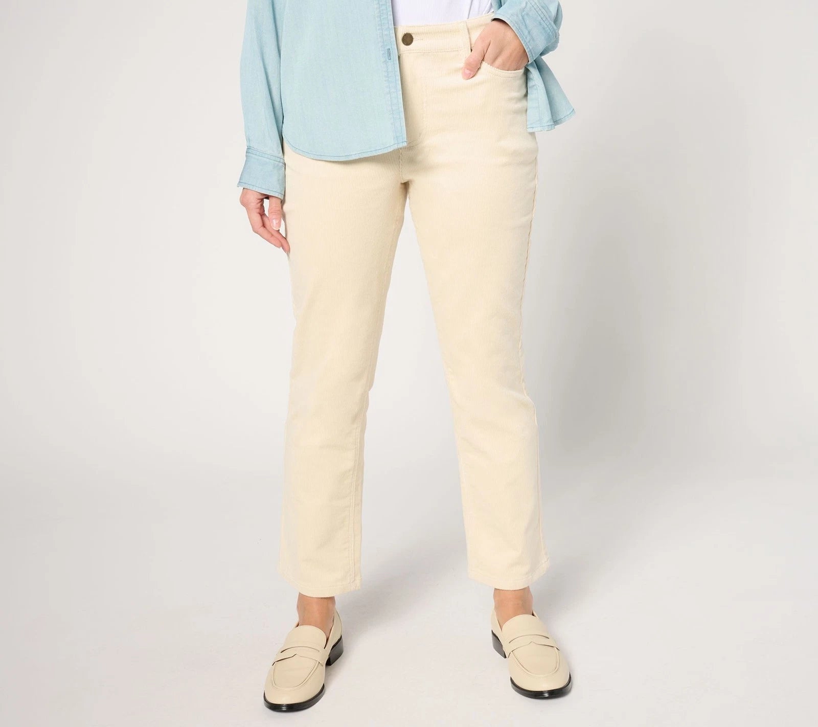 Stretch Corduroy 5-Pocket Kick Flare Pants